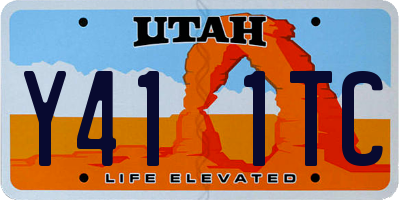 UT license plate Y411TC
