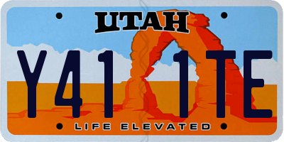 UT license plate Y411TE