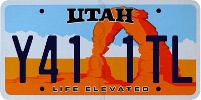 UT license plate Y411TL