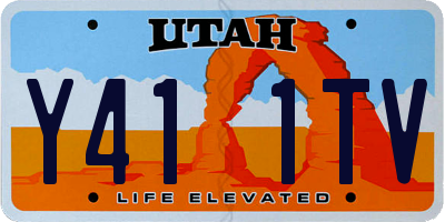 UT license plate Y411TV