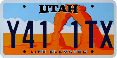 UT license plate Y411TX