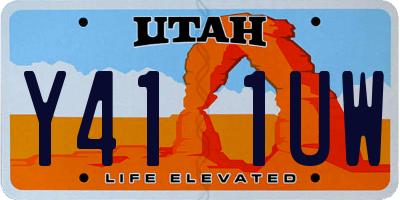 UT license plate Y411UW