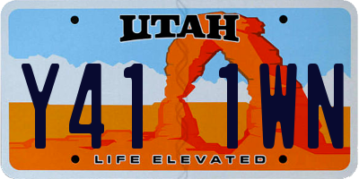 UT license plate Y411WN