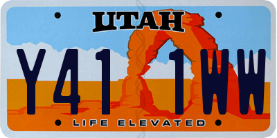 UT license plate Y411WW