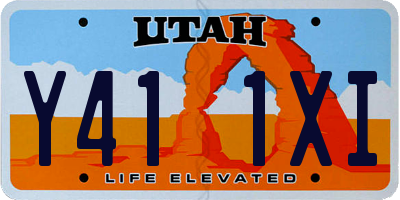 UT license plate Y411XI