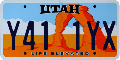 UT license plate Y411YX
