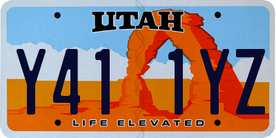 UT license plate Y411YZ