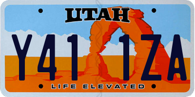 UT license plate Y411ZA