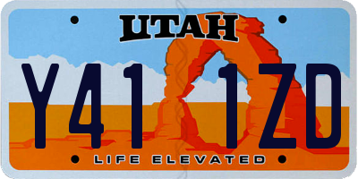 UT license plate Y411ZD