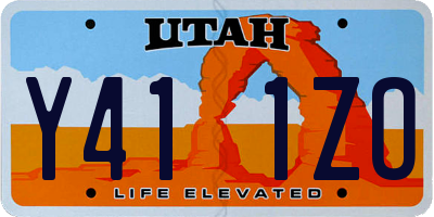 UT license plate Y411ZO