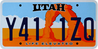 UT license plate Y411ZQ