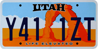 UT license plate Y411ZT