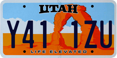 UT license plate Y411ZU