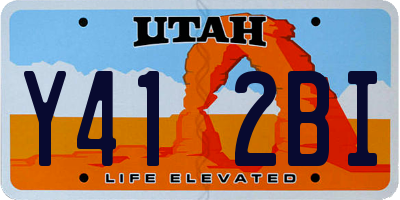 UT license plate Y412BI