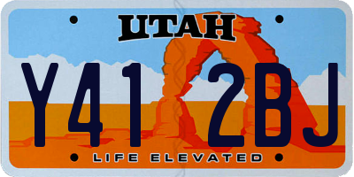 UT license plate Y412BJ