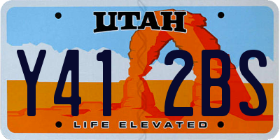 UT license plate Y412BS