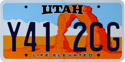 UT license plate Y412CG