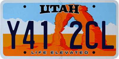 UT license plate Y412CL