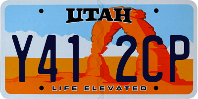UT license plate Y412CP