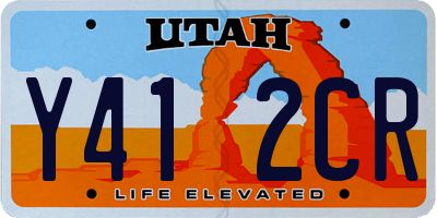 UT license plate Y412CR