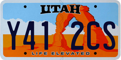 UT license plate Y412CS