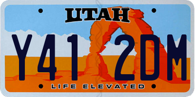 UT license plate Y412DM