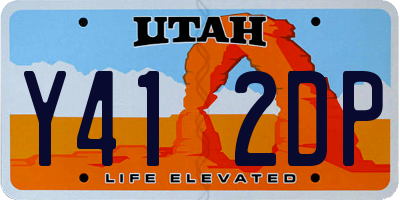 UT license plate Y412DP