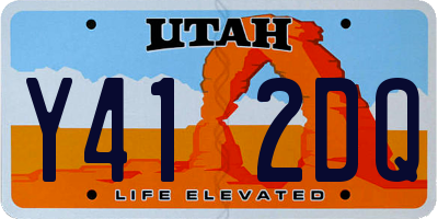 UT license plate Y412DQ