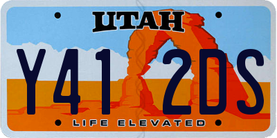 UT license plate Y412DS