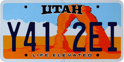 UT license plate Y412EI