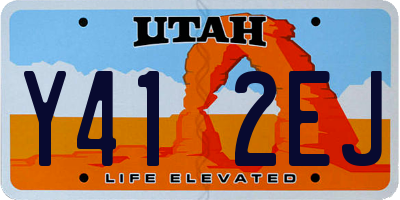 UT license plate Y412EJ