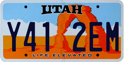 UT license plate Y412EM