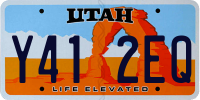 UT license plate Y412EQ