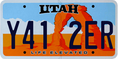 UT license plate Y412ER