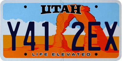 UT license plate Y412EX