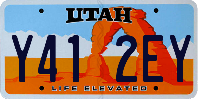 UT license plate Y412EY