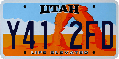 UT license plate Y412FD