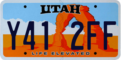 UT license plate Y412FF