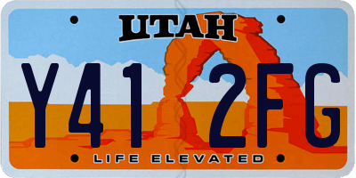 UT license plate Y412FG