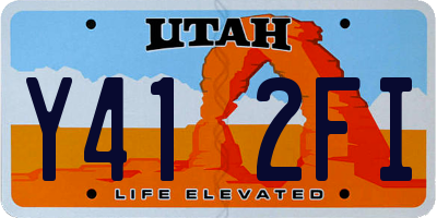 UT license plate Y412FI
