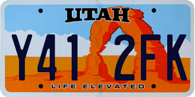 UT license plate Y412FK