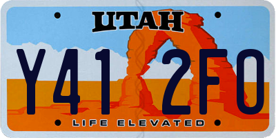 UT license plate Y412FO