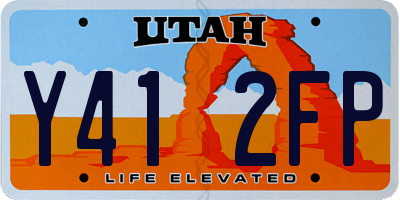 UT license plate Y412FP