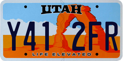 UT license plate Y412FR