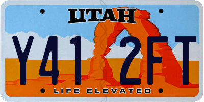UT license plate Y412FT
