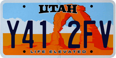 UT license plate Y412FV