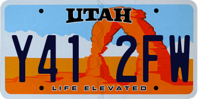 UT license plate Y412FW