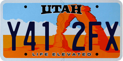 UT license plate Y412FX