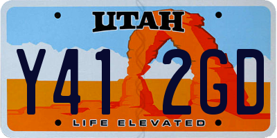 UT license plate Y412GD