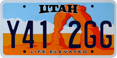 UT license plate Y412GG